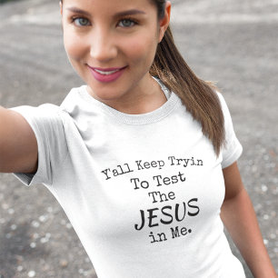 Camiseta Dito engraçado religioso do sul em luz
