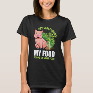 Camiseta Dito engraçado vegetariano Veggie à base de planta
