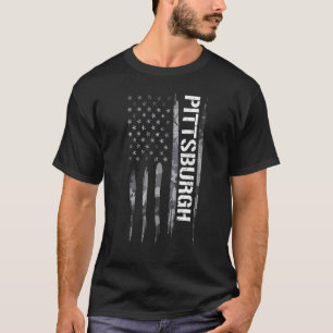 Camiseta Ditos da Bandeira Americana da Pensilvânia Pittsbu