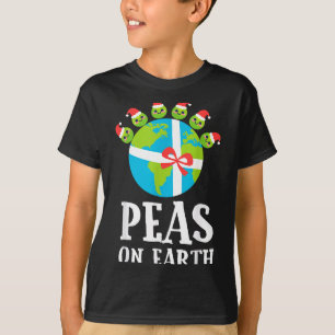 Camiseta Ditos de Natal Pun Ervilhas na Terra Gif de Natal 