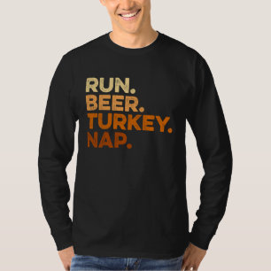 Camiseta Ditos de Outono Dia de Ação de Graças Trotar Corri