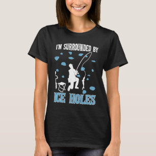 Camiseta Ditos de Pesca no Gelo Para Avô Pai Homens que Pes