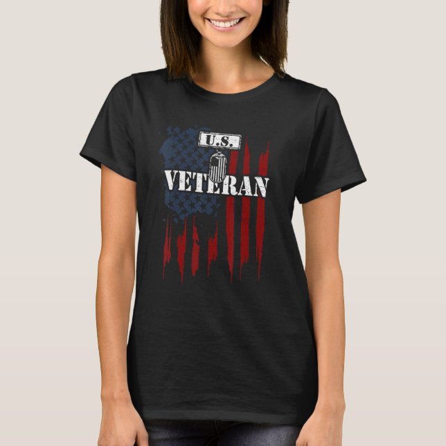Camiseta Ditos de veterano dos EUA (Frente)