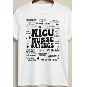 Camiseta Ditos engraçados de enfermeira da UTIN Citações en