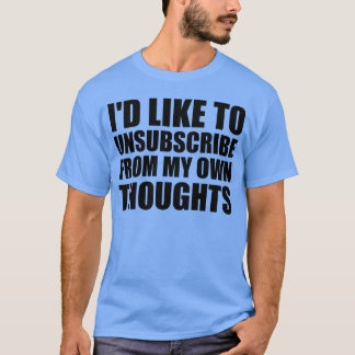 Camiseta Ditos engraçados de pessoas que pensam demais vint