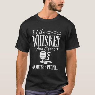 Camiseta Ditos Engraçados, Eu Gosto de Uísque e Charutos e 