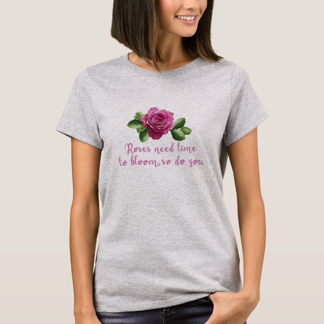 Camiseta Ditos engraçados sobre rosas e amor (Frente)