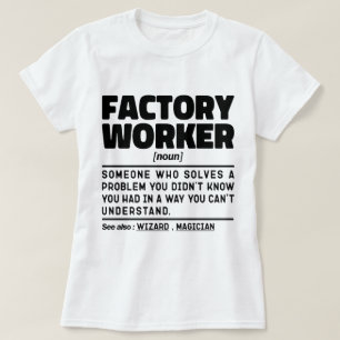 Camiseta Ditos sarcásticos de definição do trabalhador de f