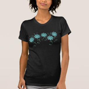 Camiseta Ditzy Daisy em Scuba Blue em Brown