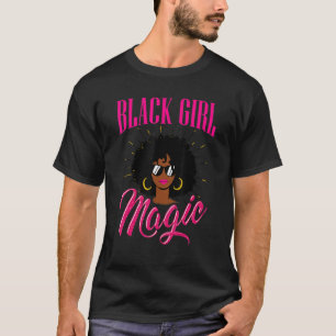 Camiseta Diva Afro Melanin Bubblegum Preto Rosa