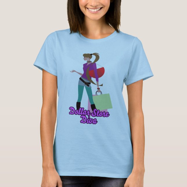 Camiseta diva da loja de um dólar (Frente)
