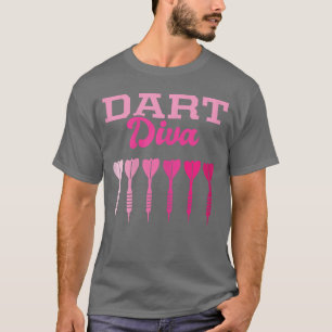 Camiseta Diva de Dardo Jogadora de Dardo Flecha Dardo Engra