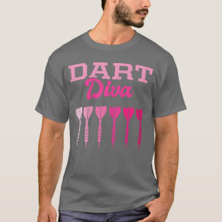 Camiseta Diva de Dardo Jogadora de Dardo Flecha Dardo Engra