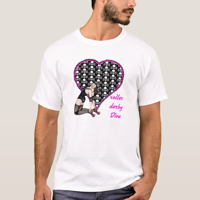 Camiseta diva de derby do rolo (Frente)