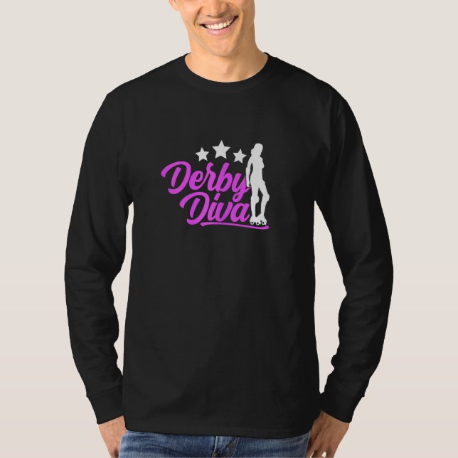 Camiseta Diva de Derby Feminino  Roller Derby (Frente)