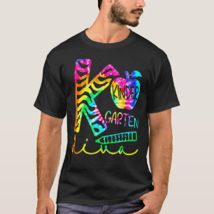 Camiseta Divã de Jardim de Infância Tie Dye Equipe de Volta