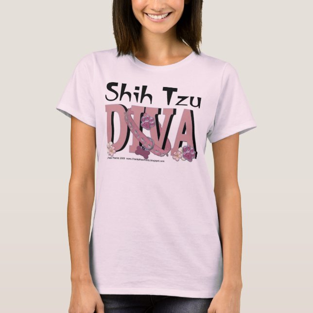 Camiseta DIVA de Shih Tzu (Frente)
