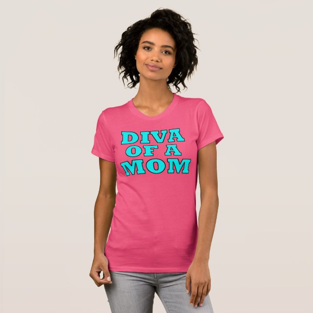 Camiseta "DIVA DE UMA Mãe" T-Shirt (Frente Completa)