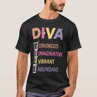 Camiseta Diva Divorce Manifesto Abundante Imaginativo Vibra