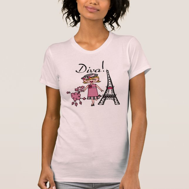 Camiseta Diva do cabelo louro (Frente)