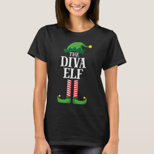 Camiseta Diva Elf Matching Family Christmas Party Pajama