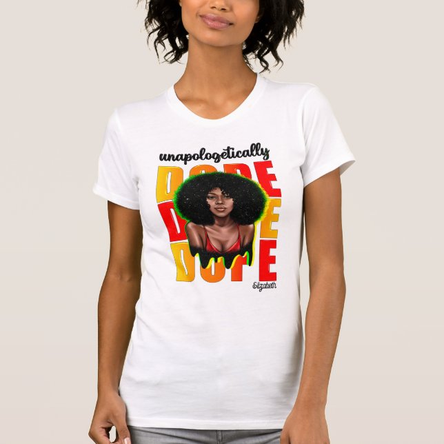 Camiseta Diva Negra Elegante com Estilo Negra e Moderno (Frente)