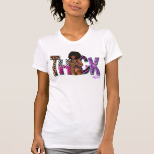 Camiseta Divã Negra Grossa e Glamourosa Celebrando Sua Bele