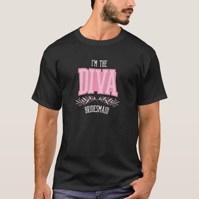 Camiseta Diva Noiva Damas de Honra Correspondente à despedi (Frente)