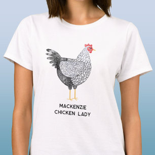 Camiseta Diva Personalizada Aquarela Galinha Wyandotte Senh