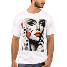 Diva Pop Retroativa: Elegância Geométrica Abstrato