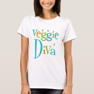 Camiseta Diva retro do vegetariano