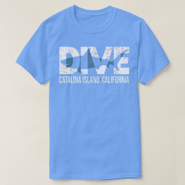 Camiseta DIVE Catalina Island California SCUBA Diving  (Frente do Design)