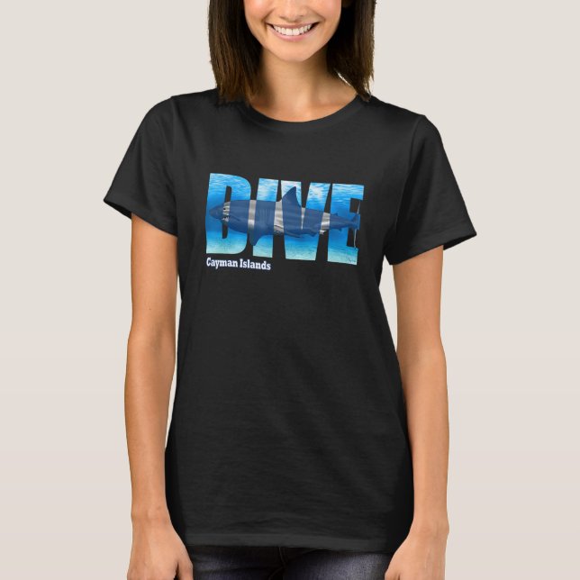 Camiseta DIVE Cayman Islands SCUBA Merging Snorkeling (Frente)
