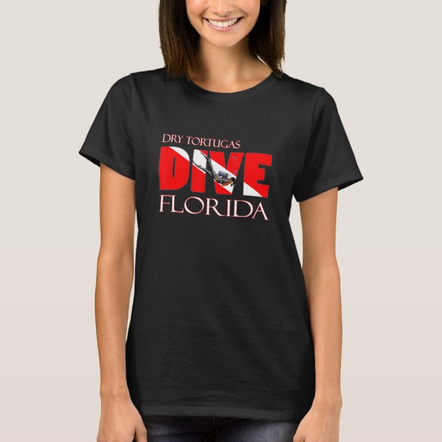 Camiseta Dive Dry Tortugas Florida Scuba Merging Snorkeling (Frente)