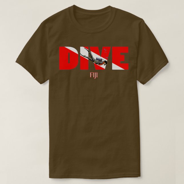 Camiseta DIVE Fiji SCUBA Diving Snorkeling  (Frente do Design)