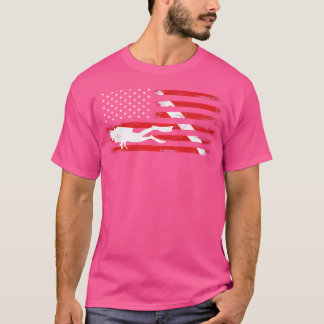Camiseta Dive Flag Scuba Merging American Flag