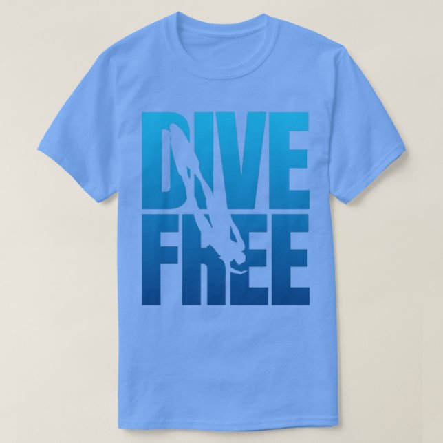 Camiseta Dive Free Freediver design Freediving (Frente do Design)