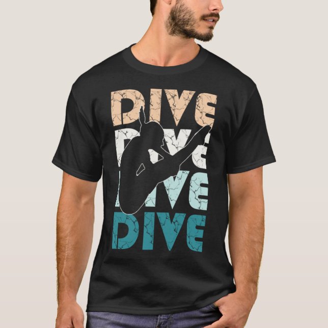 Camiseta Dive Funny Springboard Merging Gift para High Dive (Frente)