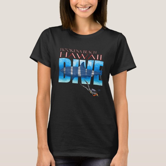 Camiseta DIVE Ho'okena Beach SCUBA Merging Snorkeling (Frente)