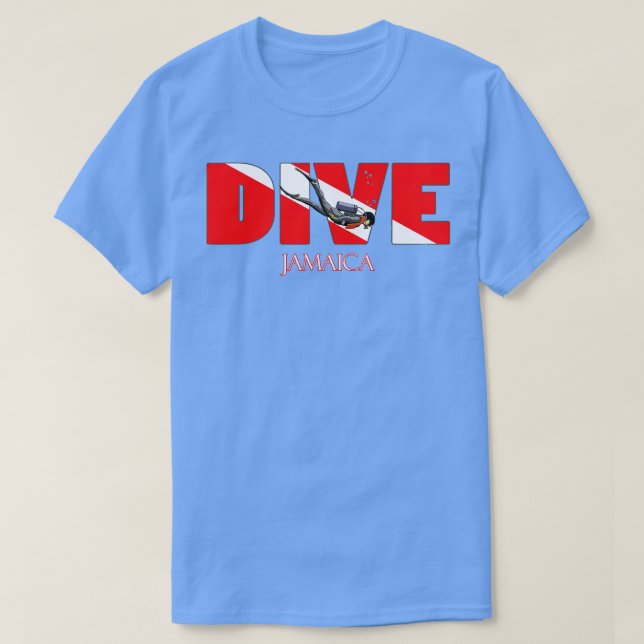 Camiseta DIVE Jamaica SCUBA Sronkeling (Frente do Design)