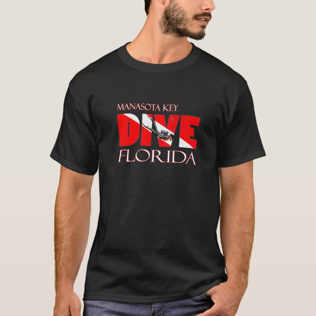Camiseta Dive Manasota Key Florida Scuba Diving Snorkeling (Frente)
