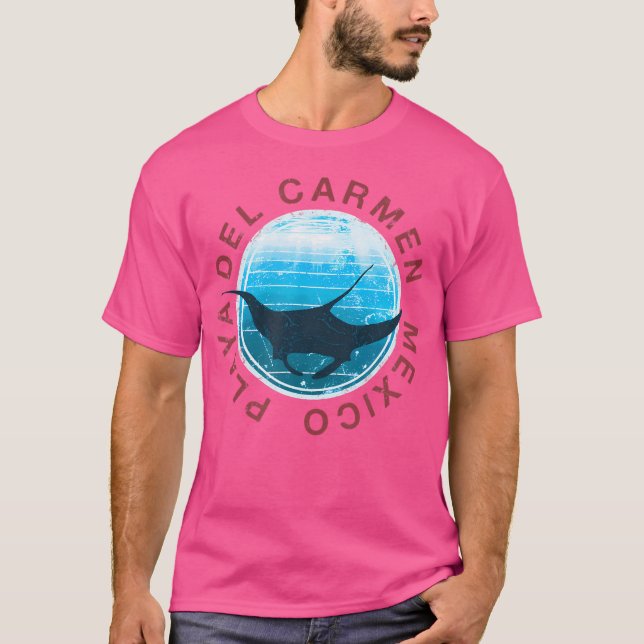 Camiseta Dive Playa Del Carmen México Mergulhando Manta (Frente)