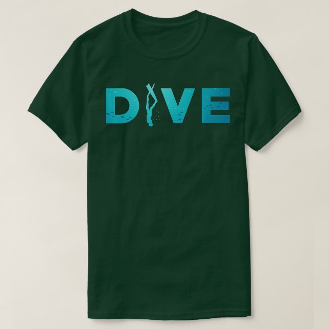 Camiseta Dive Quote Fãs Apnea Apnoe De Pesca Livre (Frente do Design)