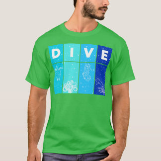 Camiseta Dive Scuba Scuba mergulhando amantes do oceano Mer