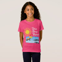 Dive Sleep Repetir Design - Bela Jersey T-Sh para
