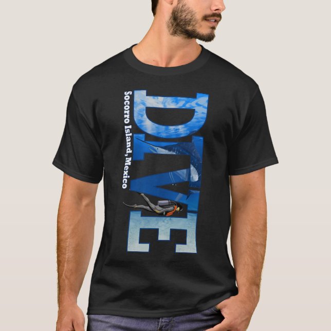 Camiseta Dive Socorro Island Scuba Merging Snorkeling (Frente)