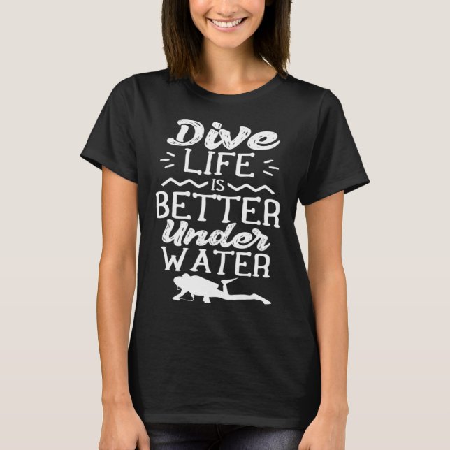 Camiseta Dive   Underwater Divers Diving Diver Scuba (Frente)