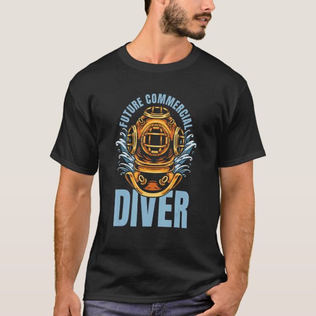 Camiseta Diver Future Dive Scuba  Snorkeling Commercial Div (Frente)