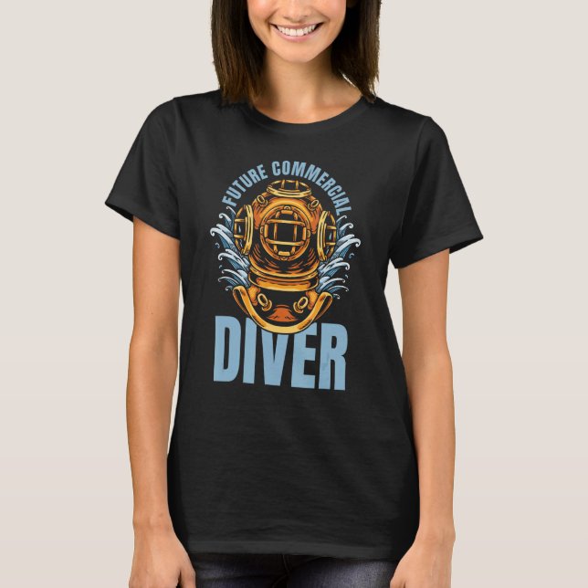 Camiseta Diver Future Dive Scuba Snorkeling Commercial Div (Frente)