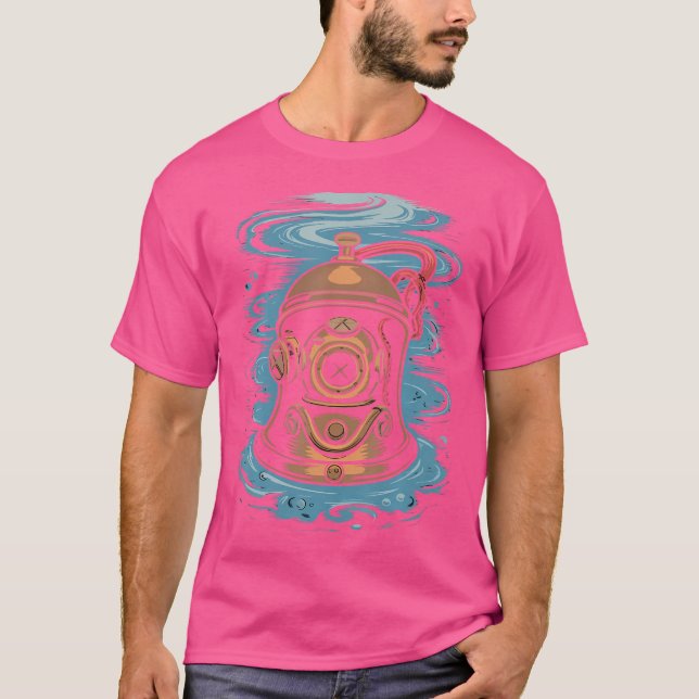 Camiseta Diver Helmet Diving Bell (Frente)